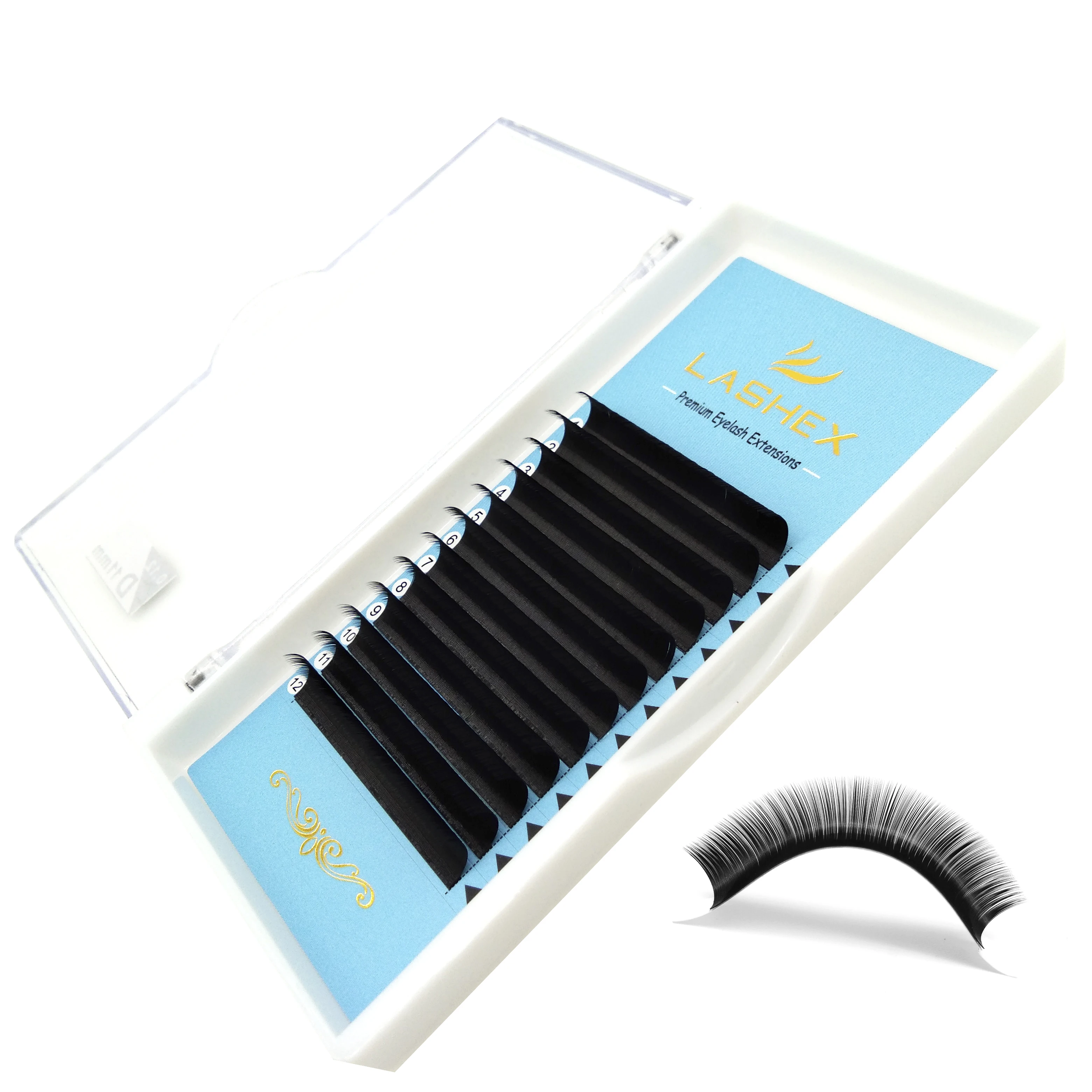 High Quality 0.3-0.25mm Customized Mink Silk Volume Eyelashes for Korea PBT