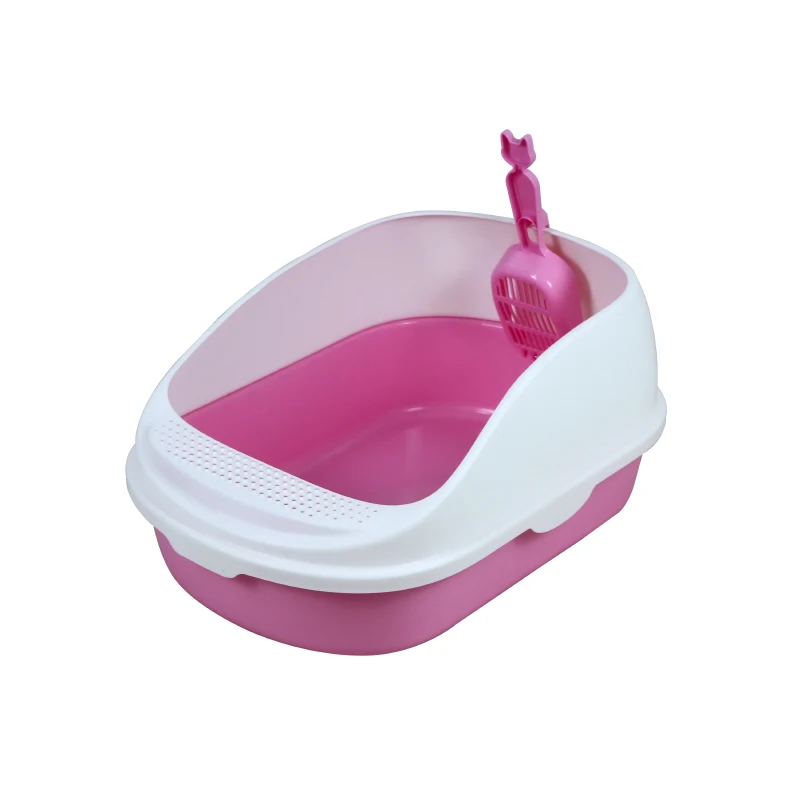 Pet Products Cleaning Closed Plastic Prevent Taking Out Cat Toilet box Trays With Shovel Cat Litter Box