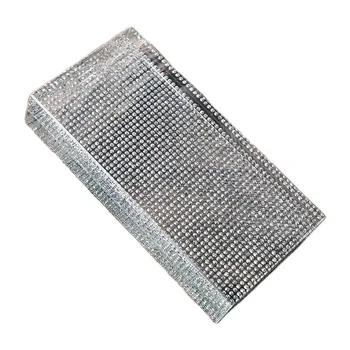 Хрустальный стеклянный кирпич с оранжевым зерном прозрачный твердый блок для украшения дома