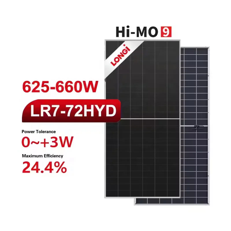 Longi Himo 9 660W Bifacial Solar Panels Monocrystalline Silicon with 660 Watts Hi-Mo 9 N-Type PERC Dual Glass High Performance