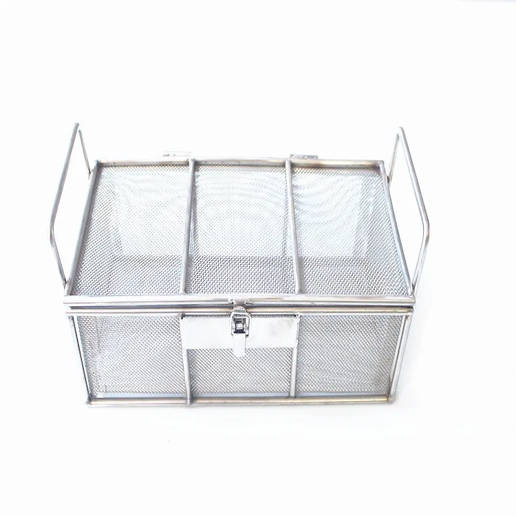 304 316 316L Stainless Steel Medical Disinfection Woven Wire Mesh Basket