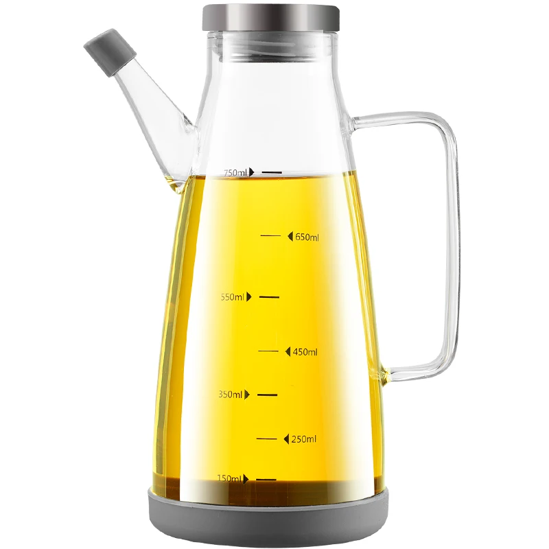 New designed high borosilicate glass glass olive oil bottle wine vinegar soy sauce tank