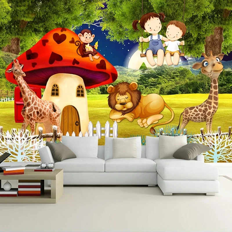 Wallpaper Nature Stripped Wallpaper 3D Mural Wallpaper for Girls Kids Room Decoration