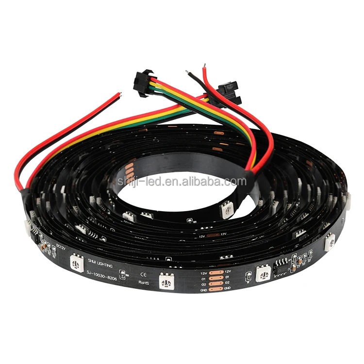 Пиксельная Светодиодная лента 12 В GS8206 30 светодиодов 10 пикселей Волшебная цифровая многоцветная 5050 модифицируемая Rgb