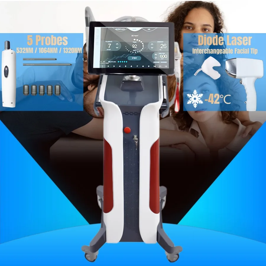 CE brands 3000W 2 in 1 808 laser diode ice 3 waves 1600w smart 808nm diode laser hair removal skin rejuvenation for sale