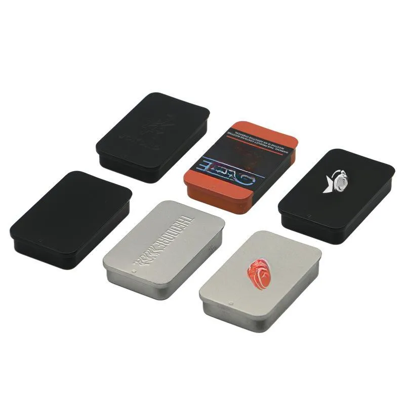 custom Smoking accessory herbal Stash Can Boxes and Containers cigar smoke Wholesale Sliding Child Resistant metal Tin Storage b