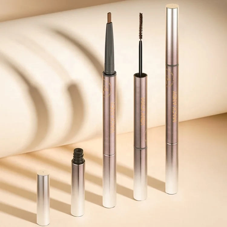 New Double Headed Mascara Eyebrow Pencil 2 in 1 Waterproof Private Label Natural Brown Eyebrow Pencil Makeup Wholesale