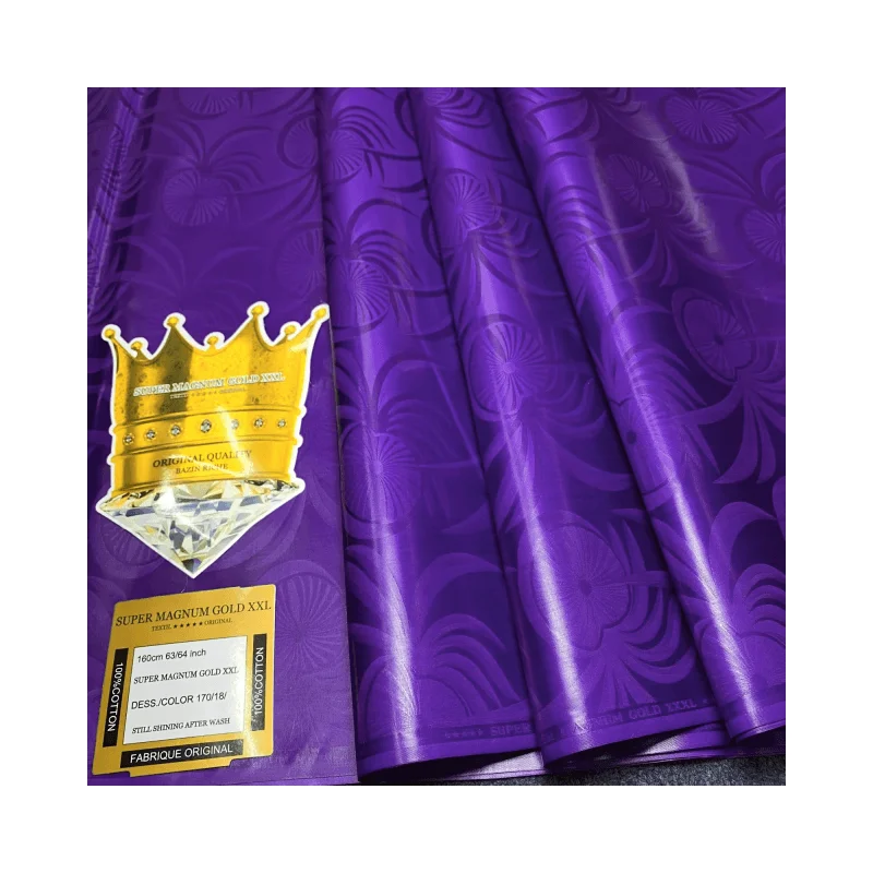 Customized Pure Cotton Soft African Bazin Lace Fabric Nigerian Jacquard Guinea Brocade Perfume Bazin Riche Fabric