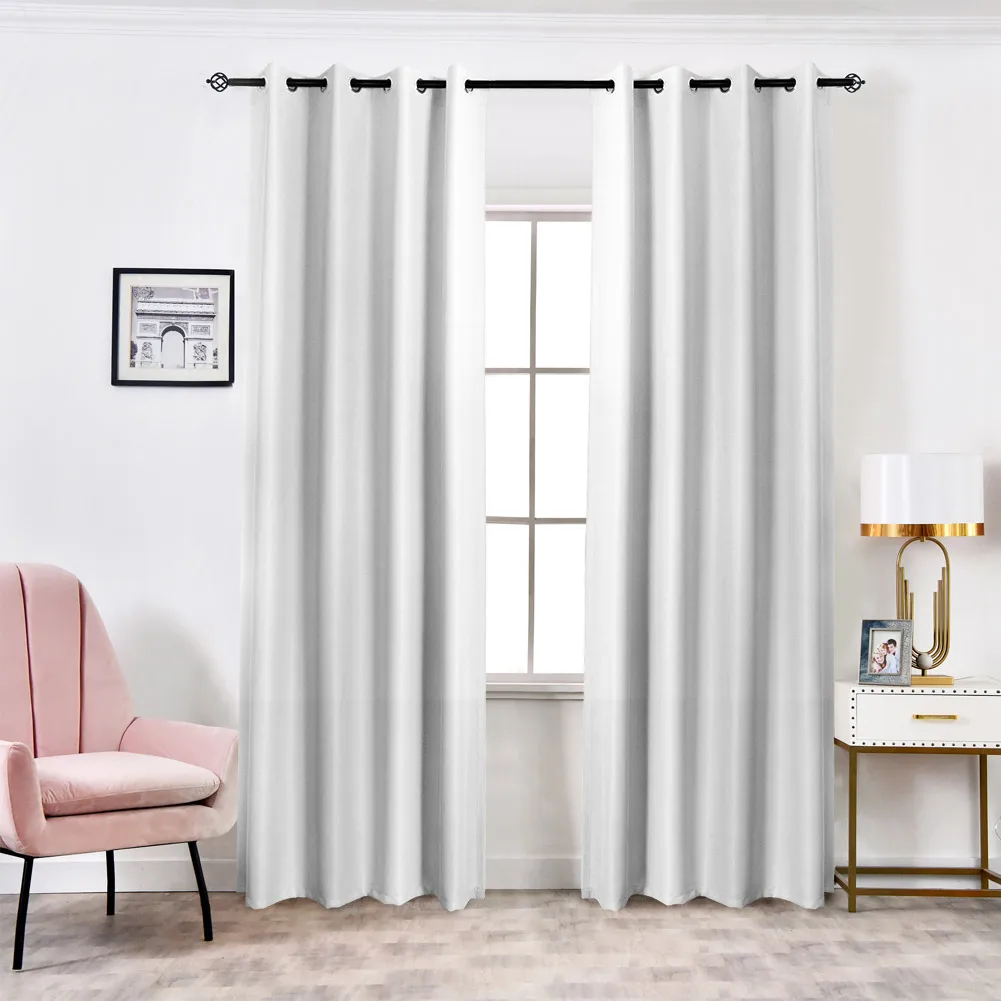 Living Room Completely Shaded Privacy Protection & Noise Reducing Ring Top Drapes Window Treatment Curtains