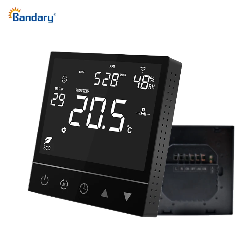 WiFi Tuya Electric Floor Heating Controller LCD Touch Screen Wireless Modbus Thermostat for HVAC