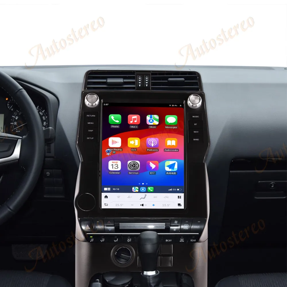 Автомобильный GPS 12 1 дюймов Android 14 для Toyota Prado 2018-2020 Carplay навигатор мультимедийный плеер магнитофон