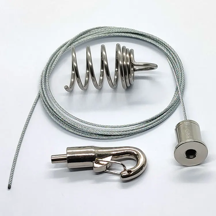 Brass Cable Gripper Adjustable Aircraft Cable Wire Clips Picture Hanging Kit