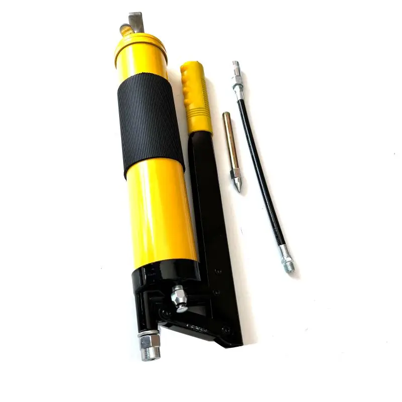 Portable 600CC High Pressure Double Piston Hand Grease Gun With Aluminium Alloy Head