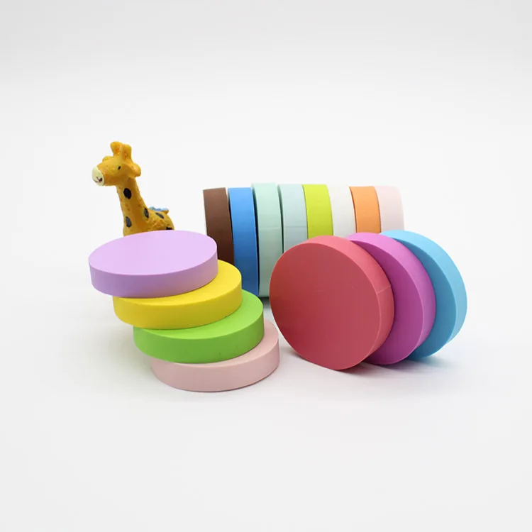 2024 Cheapest Round Economic Eraser For Student Erasing Customized Print Pencil material Environmental TPR Eraser