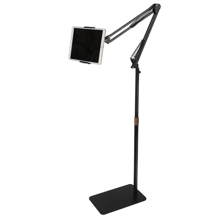 Новинка 2021 универсальный металлический держатель для мобильного телефона с длинной ручкой стальная универсальная подставка планшета напольный