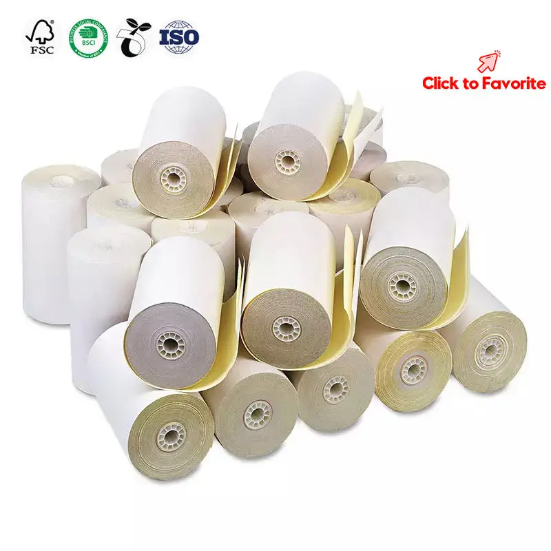 High-Display 2 3 4 Ply Copy Paper Roll Small Ticket Thermal Carbon-Free Heat Sensitive POS Machine Paper Roll