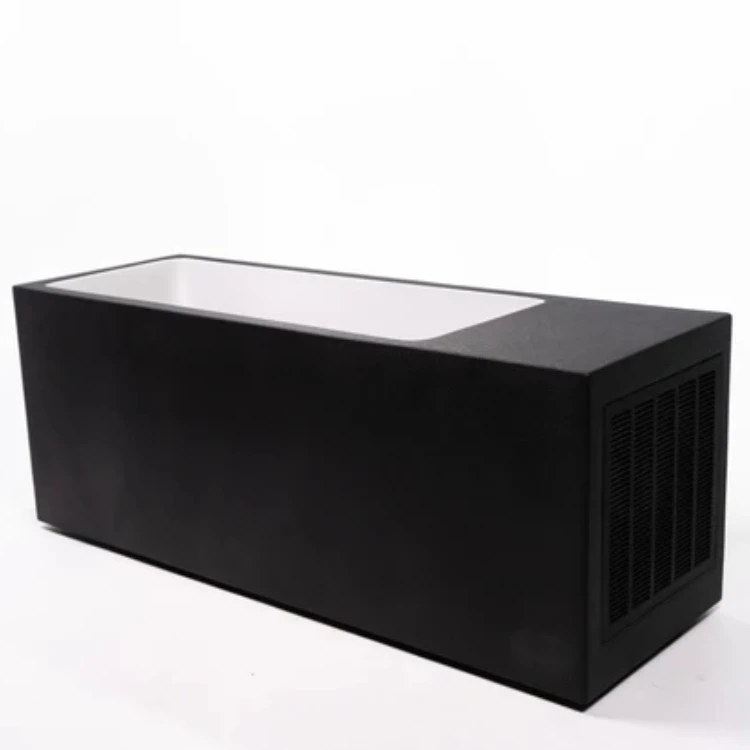 High quality Black Portable Square Acrylic Cold Plunge Ice Bath Built in Ice Bath chiller