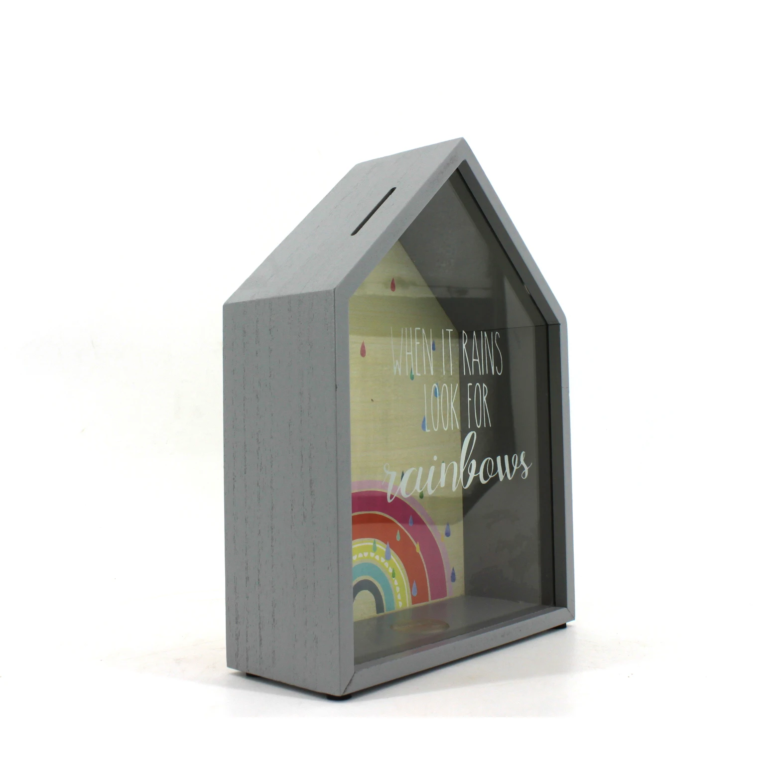 
Wooden piggy bank bedroom decoration desktop money kids saving box creative specimen container travel fund box 