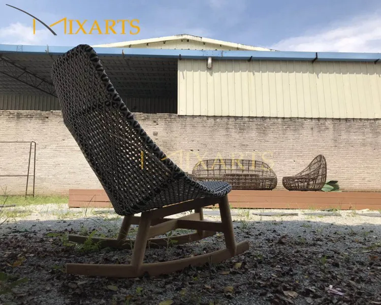 
Outdoor Garden Patio Relaxation Wicker Rattan Hanging Swing Chair Rocking Chair 
