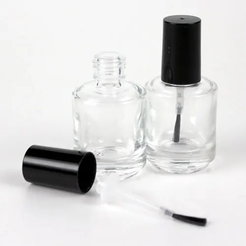 empty glass nail polish bottles