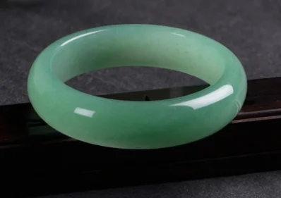 Wedding Gift  Natural Green Jadeite Jade Bangle Bracelet Handmade Jade Bangle