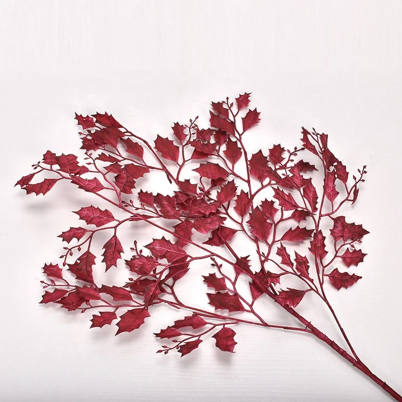 Wholesale Artificial Plants Oak Leaf Indoor Decorative  Artificial Oak Tree Branches and Leaves