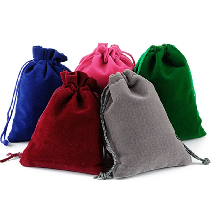 5*7 cm ECO Friendly Personalized Mini Small Velvet 11 Colors Coin Storage Pouch Organza Bags For Jewelry