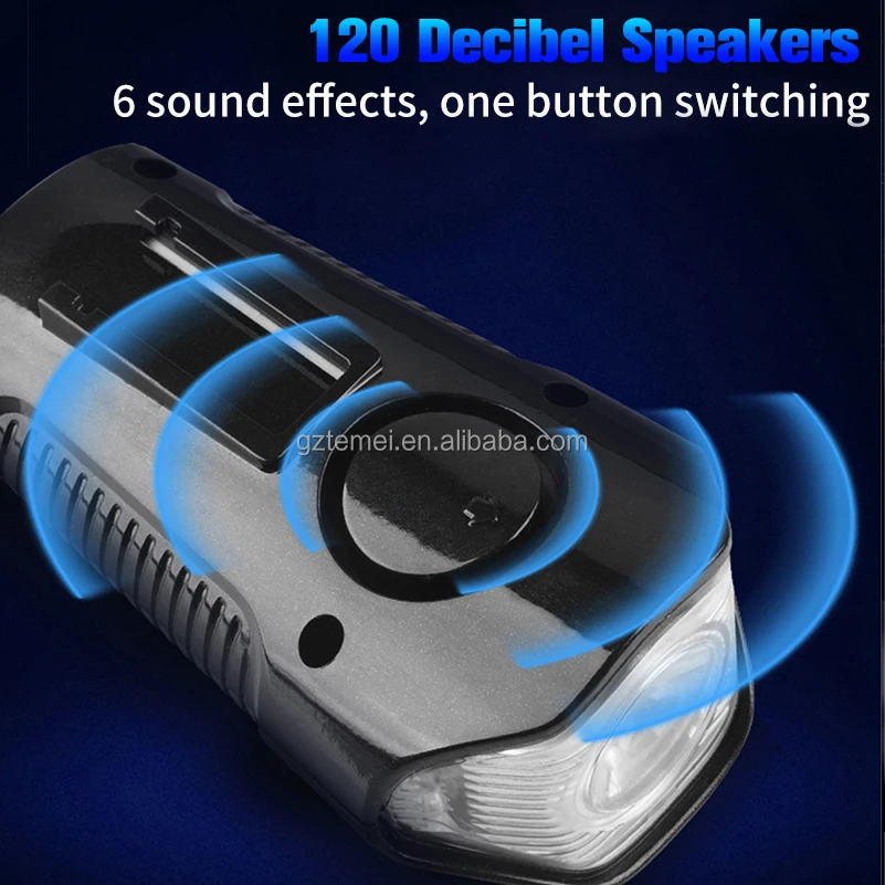 USB Rechargeable Bicycle Light Bike Front Light  Flashlight With Bike Computer LCD Cycling Head Light Horn