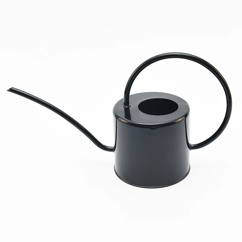 Modern Small Metal Watering Cans Wholesale Customized Black and White Can