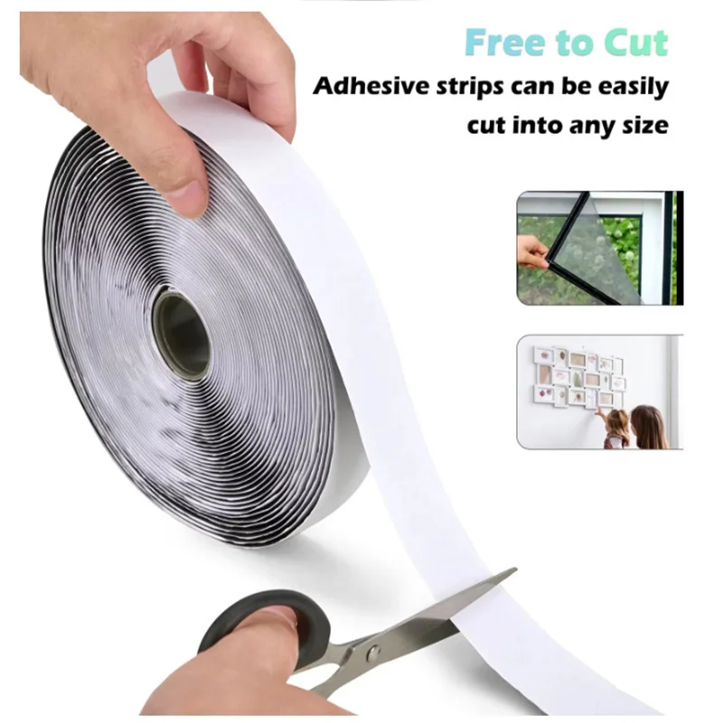 Customizable Strong Sticky Adhesive Hook Loop Strap Double Sided Dots Heat Resistance Nylon Tape Feature Custom Size