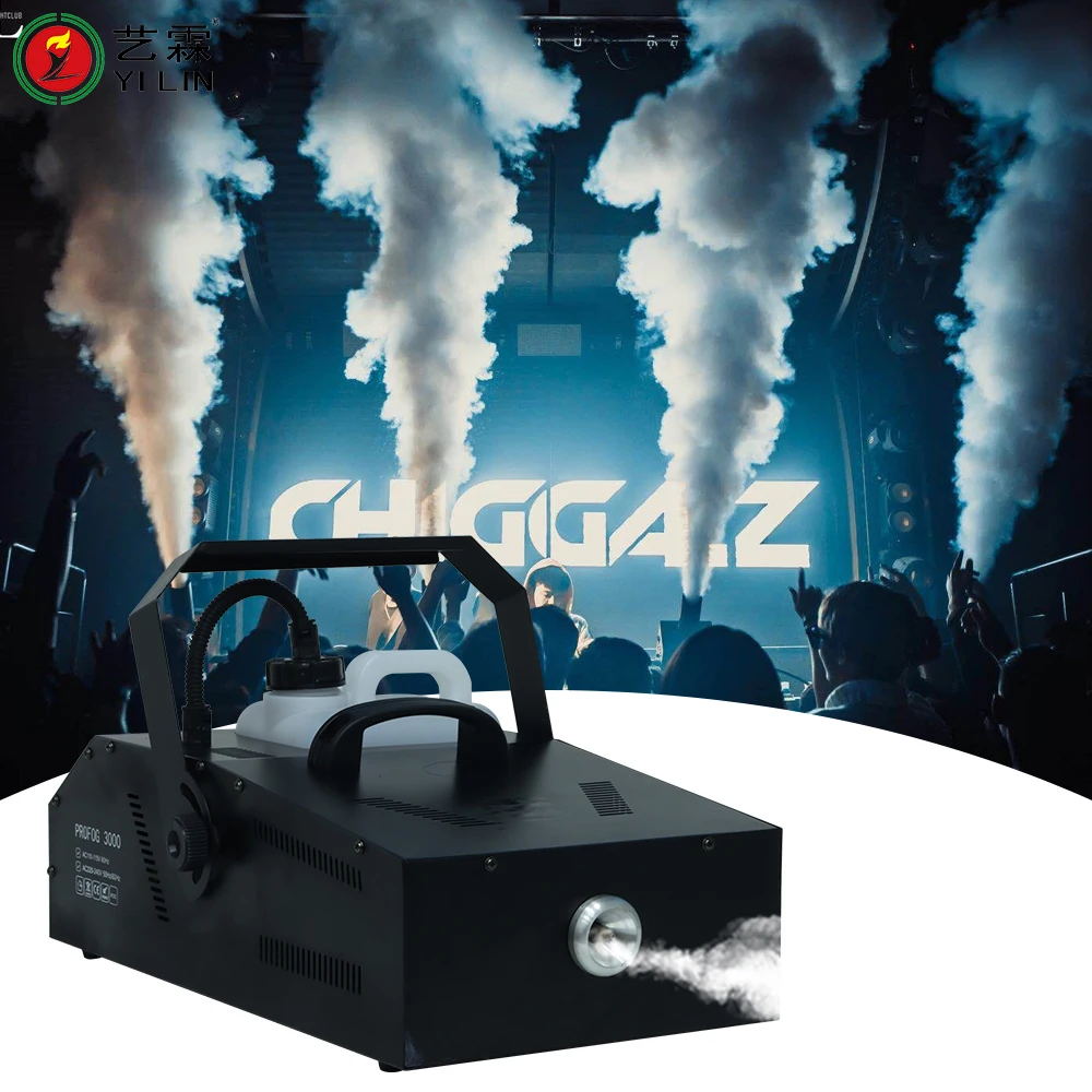 Smoke Machine for Stage Wedding Disco Party 1500W Low Lying Fog Haze Water Base Dual Output Ground