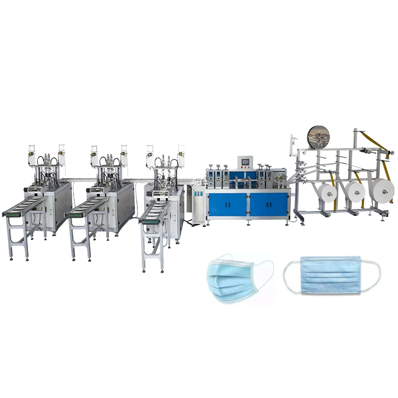 Automatic Non Woven Surgical Mask Making Machine with 3 Lines