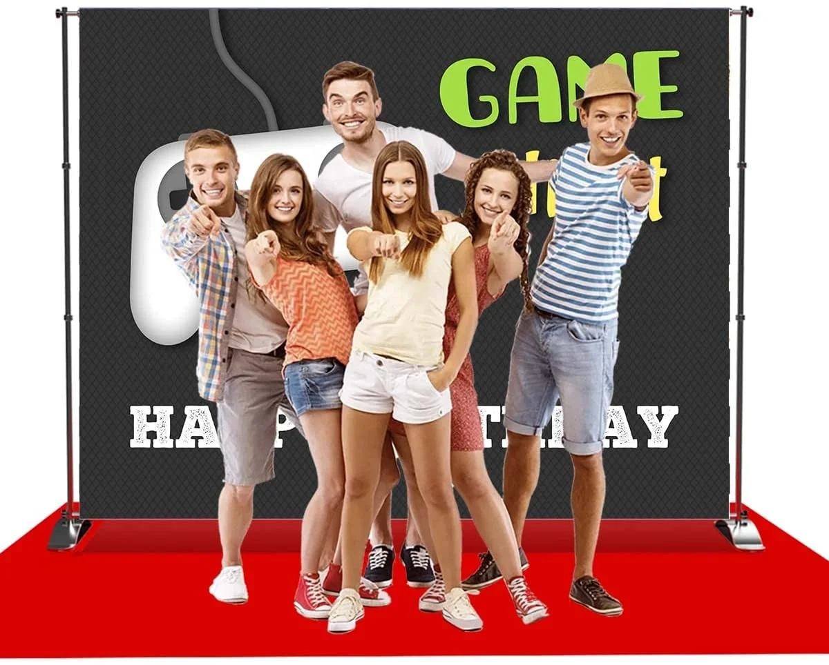 Video Game Background Banner Photography Studio Boy Game On Birthday Party Decoration Gamepad Backdrop