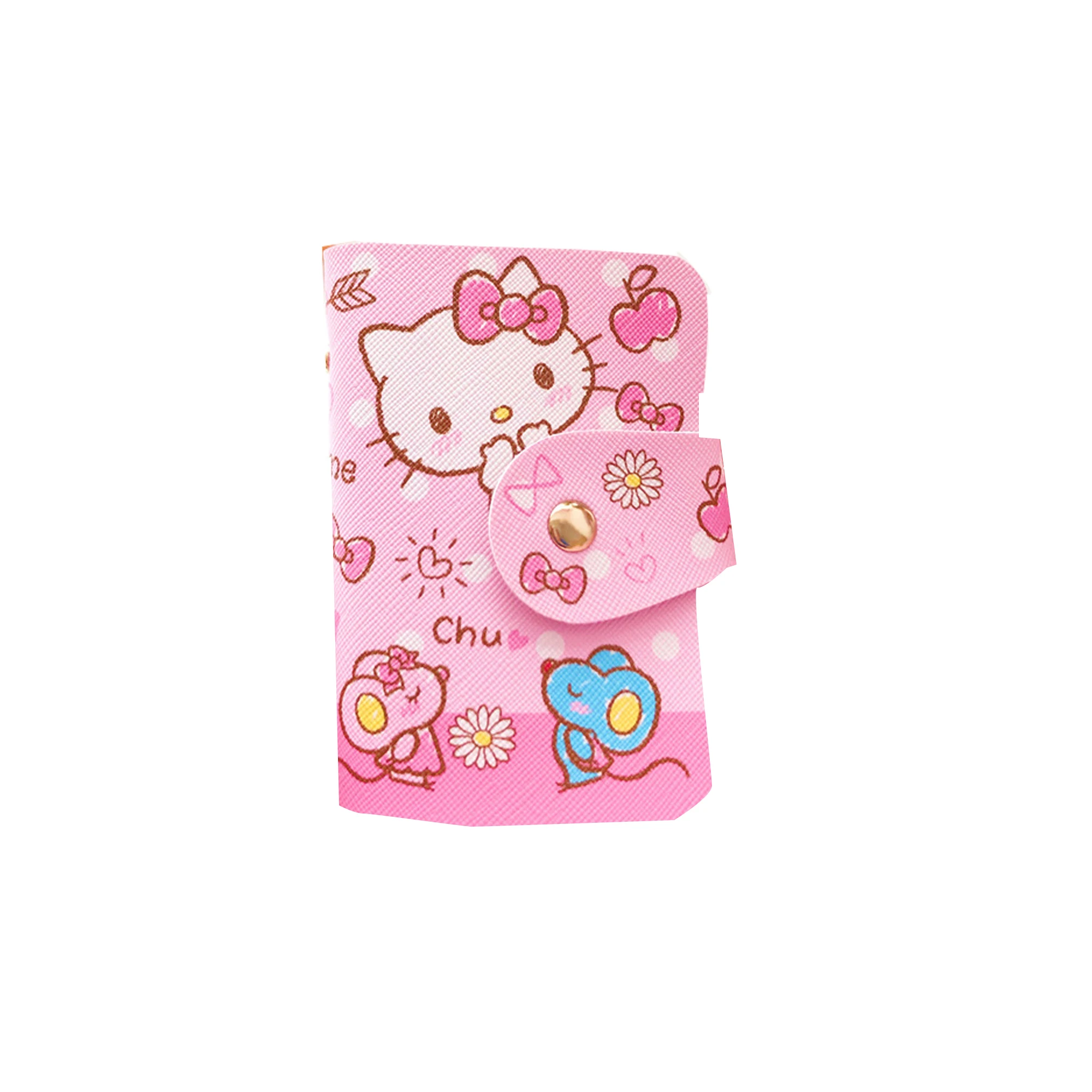 Hello kt cartoon PU leather bank card case bus subway card storage bag card bag