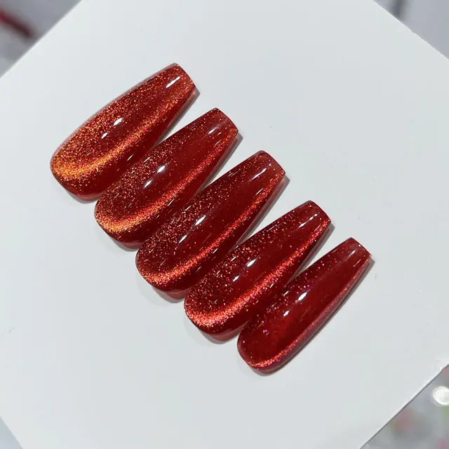 UOMEEI Universal Colorful Cat Eye Glue Super Shiny Laser Cat Eyes Magnetic Gel Nail Polish Rainbow Eco-friendly UV Gel