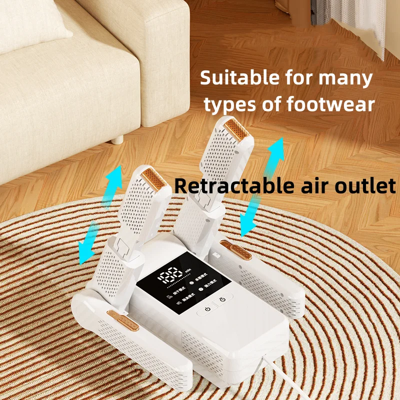 2024 HITU New Products Smart Control Portable Adjustable Warmer Electric Retractable Shoe Dryers Machine