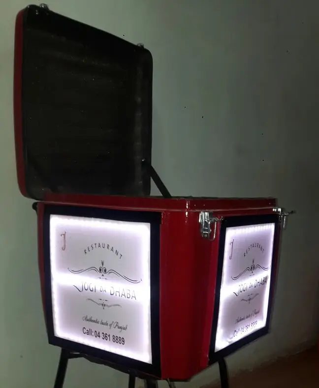 
LED SCOOTER DELIVERY BOX FOR CARRYING FOOD, VEGETABLES, GROCERY, COURIER, PIZZA ETC 