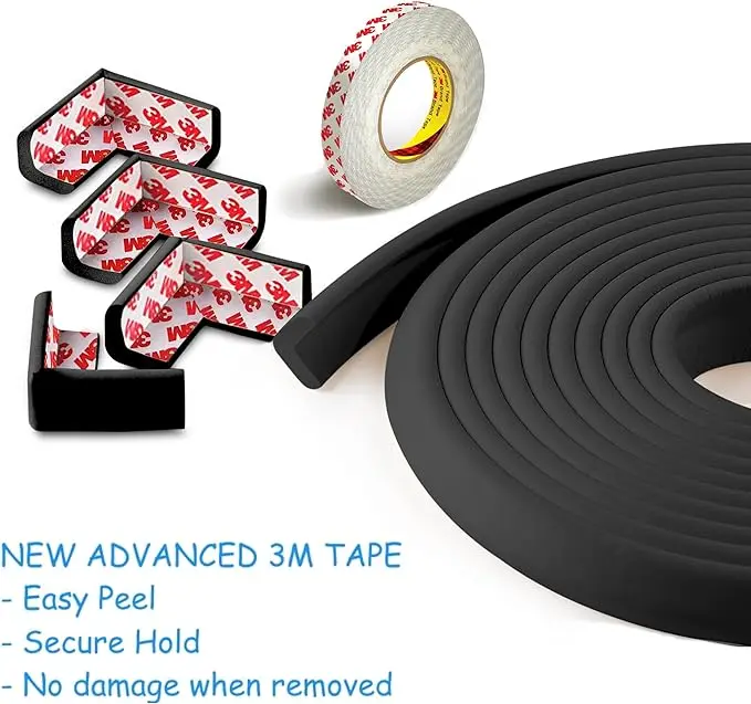 Edges & Corners Protector - Child Proofing Corner Edge Safety Gurards 18ft Edge Safety Bumper Guard