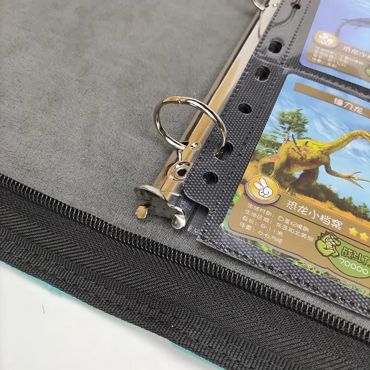 Hot Sale Trading Card Binder Collector Collection Map Leather Custom Print 4 9 Pockets Collection Game Cards Album