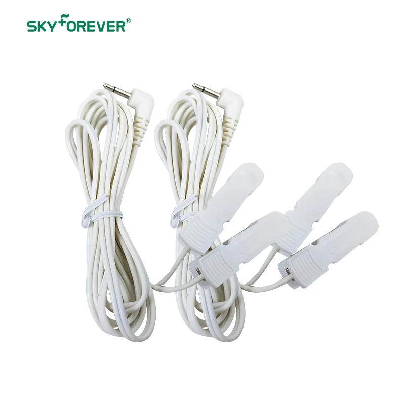 SKYFOREVER Hot Products EMS Therapeutic Electrode Line Physiotherapy Connection Line Ear Clip Line with Tens Accessories