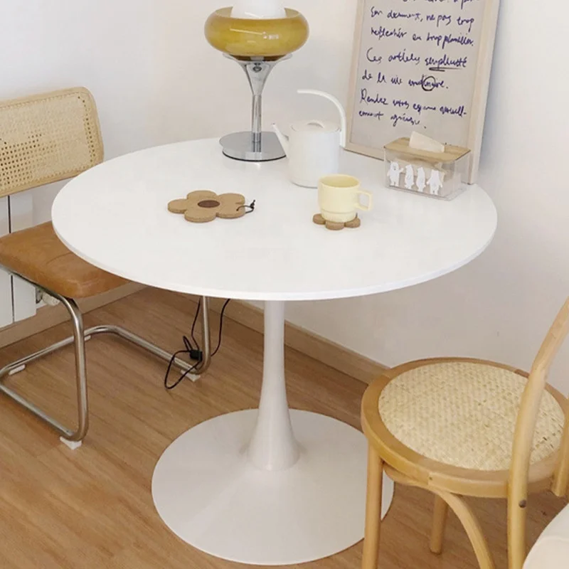 New Small Simple tulip table leisure table household tea coffee round table