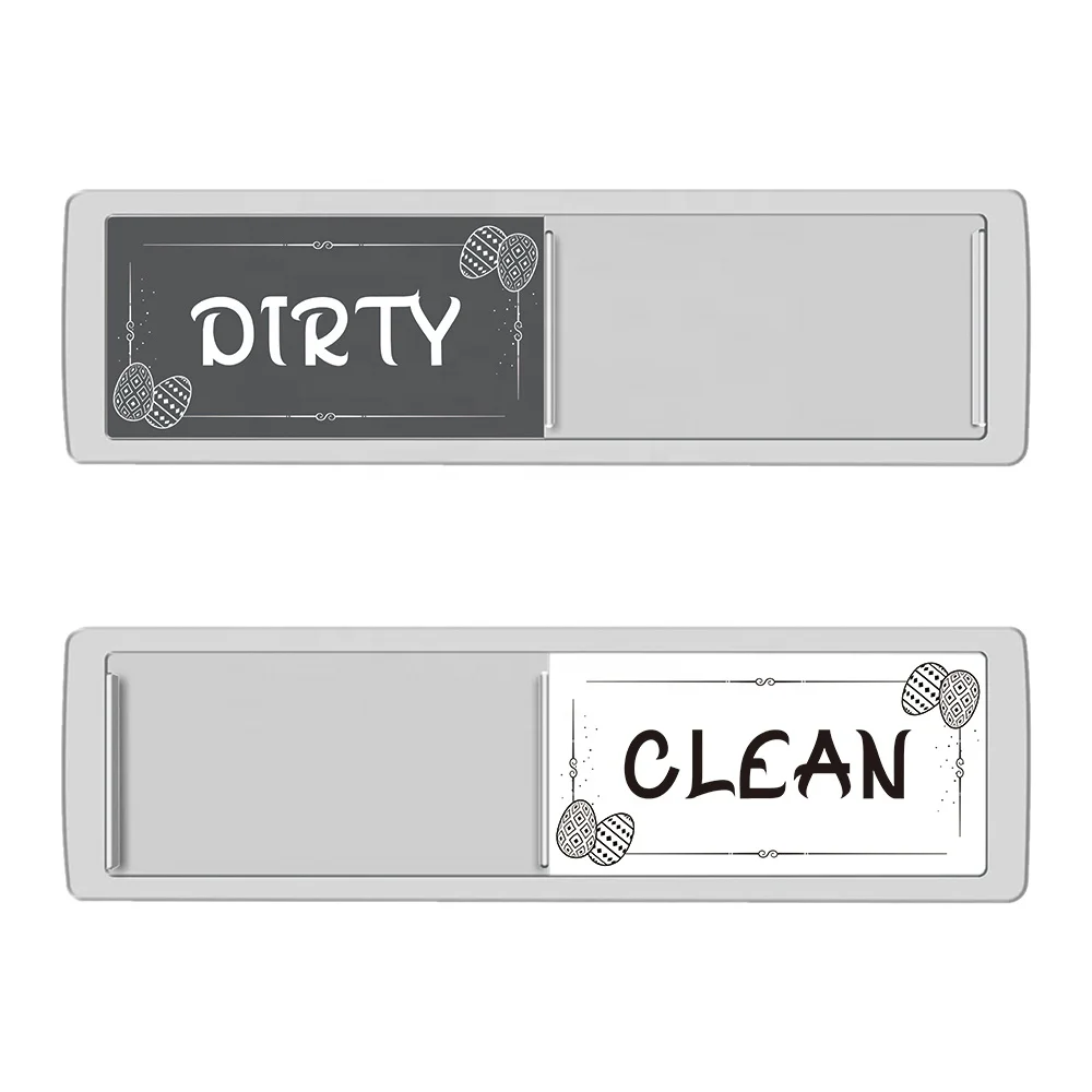 New Design Sliding Dishwasher Magnet Dirty Clean Sign Indicator, Easter Style Gift, Super Strong Magnet with Adhesive Stickers