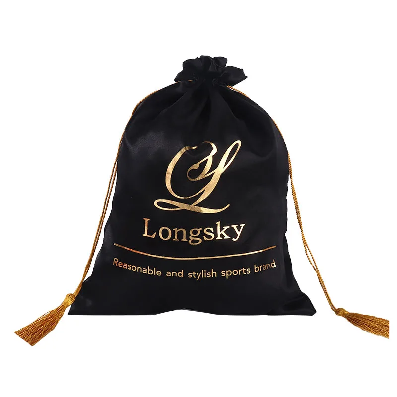 Satin Pouch Bags Print Jewelry Gift Promo Custom Genesis Candy Logo Industrial Surface Color Handle Accept Feature Material Size