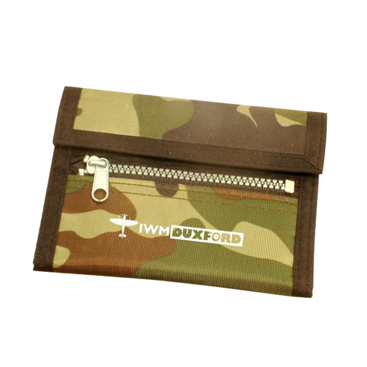 Mesh backed camouflage wallet