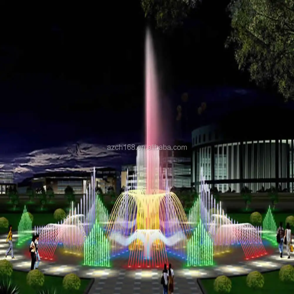 Programmed Control Modern Square Dancing Water Fountain Design