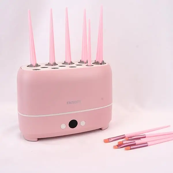 Upgraded Makeup Brushes Dryer, Electric Cosmetic Automatic Brush Drying Machine, No Harmful for Bristles with Thermo-Control, 12
