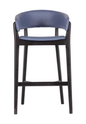 Morden wooden leather  PU bar chair High brown black nordic design bar chair restaurant  kitchen bar stools fabric chairs dining