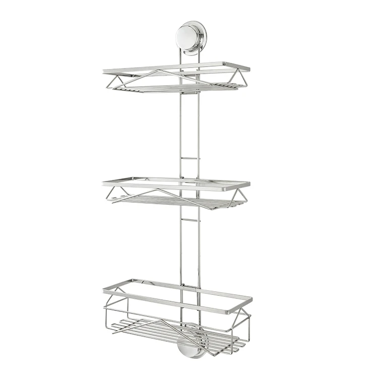 3 layers hanging kitchen bathroom wall storage metal small shelf