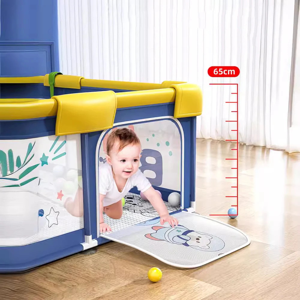Fences For Kids Colorful Portable Baby Playpen Easy To Assemble Foldable Playpen For Babies And Toddlers
