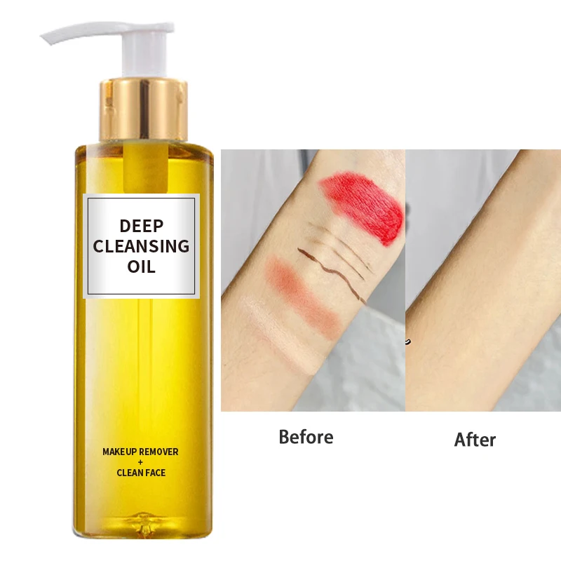 Private Label Natural Fragrance Free Daily Makeup Blackheads Removal Facial Deep Cleansing Makeup Remover Oil